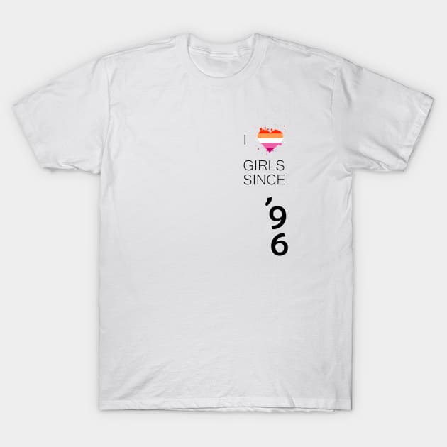 Like Girls since 1996 Lesbian Pride T-Shirt by Adult LGBTQ+ and Sexy Stuff